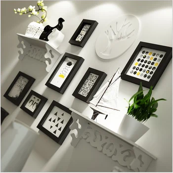 

Modern Minimalist Wooden Photo Frame European Wall Hanging Decorative Photo Frame Living Room Bedroom Wall Murals Decoration