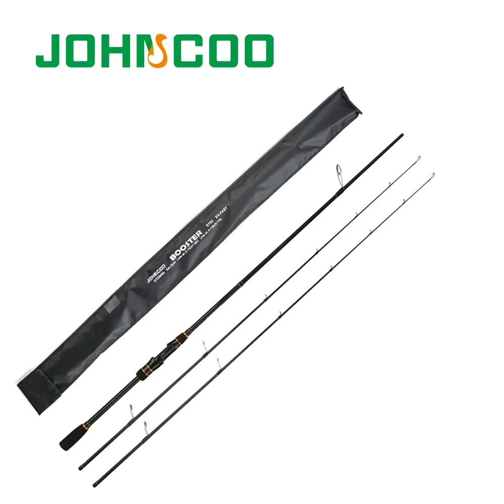 

JOHNCOO 2.1m Ex-Fast Spinning Rod Carbon Rod ML/M 2Tips 5-15g 7-28g Cast Fishing Rod Light Jigging Rod 2Sections KR-SiC Ring