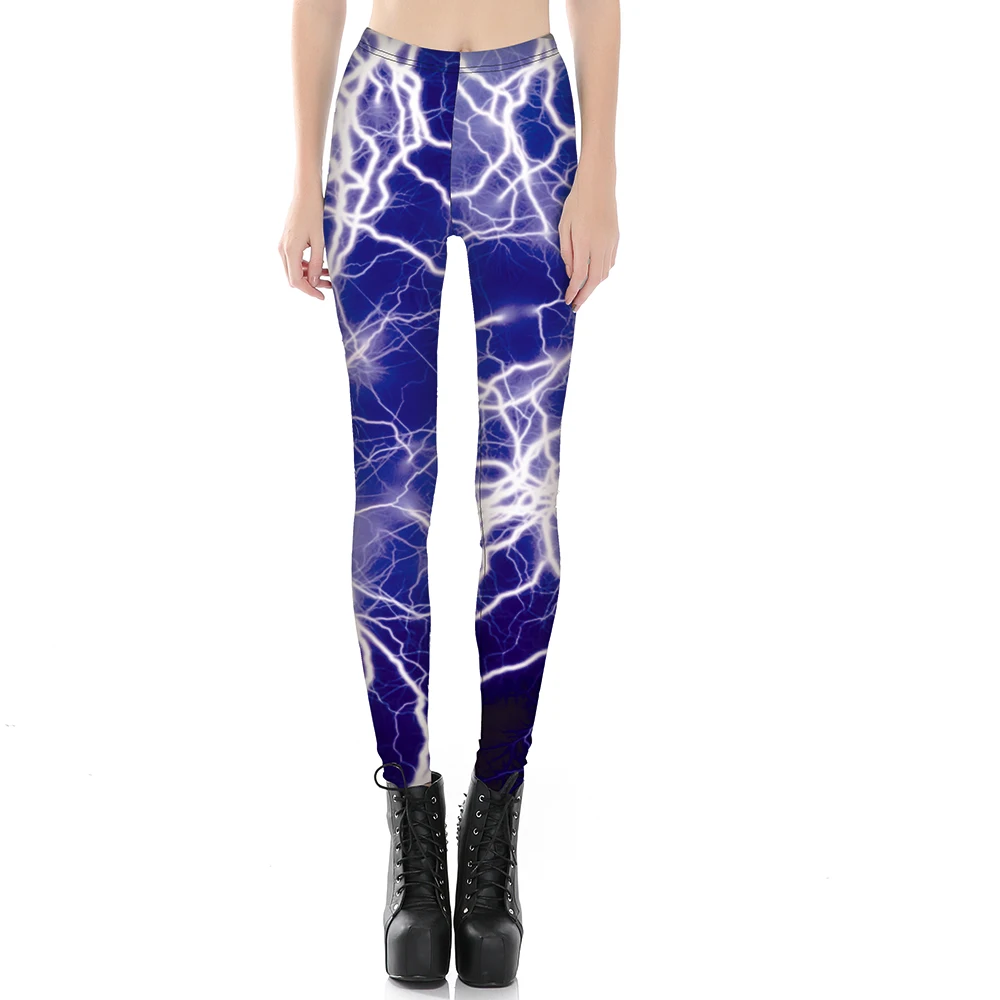 lightning print baggy pants