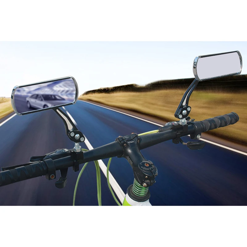 2 PCS Mirrors with Clips Universal Cycling Rear Mirror Mountain Bike Handlebar Rear View Mirror 360 Degree Rotation Shatterproof