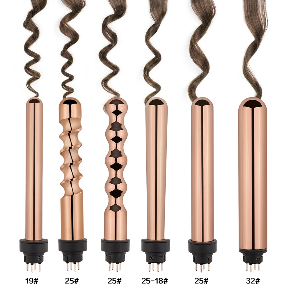 

Hair Curler Roller Accessories 8-32mm Curling Iron Wand Waves Tourmaline Ceramic Professional Barber Hair Styling Tool
