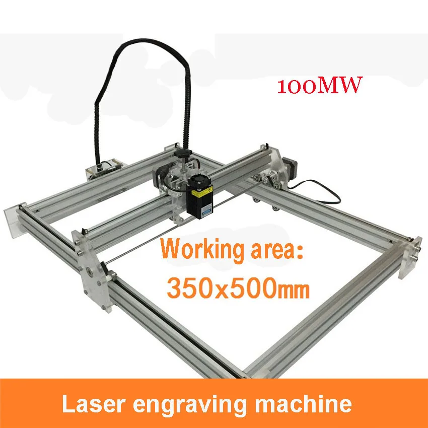 1PC 100mw mini laser machine,DIY laser carving machine,big engrave area,35*50cm,english software