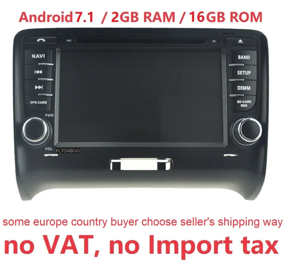 7 &quotAndroid 1 для audi TT 2006-2012 2din автомобильный dvd gps навигация 3G Wifi радио canbus руль