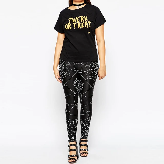 Plus Size Women Leggings SpiderWeb Printed Slim Fit Trousers 2015 Plus Size Women Leggings SpiderWeb Printed Slim Fit Trousers 2015 Fall Winter Halloween Clothing Big Size 32554624898html