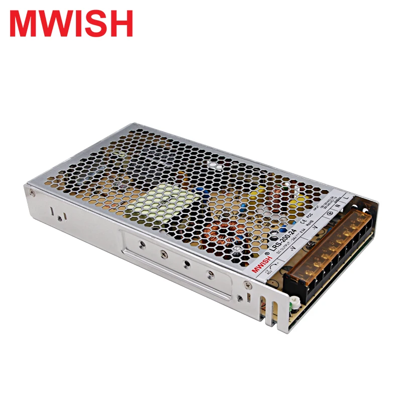 Mwish LRS импульсный источник питания LRS-200-24 один выход ac dc 200 Вт 24 В источника |