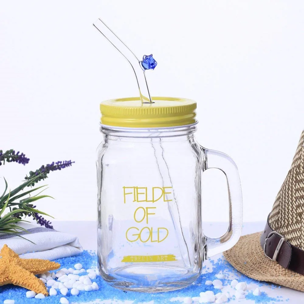 Rose Glass Straws Clear Bent Drinking Straws, 20cm X 8mm Set of 6 with 2 Cleaning Brushes, Eco Friendly, BPA Free, Very Sturdy, Milkshake, Tea, Juice, Water, Essential Oils (3 Color)05