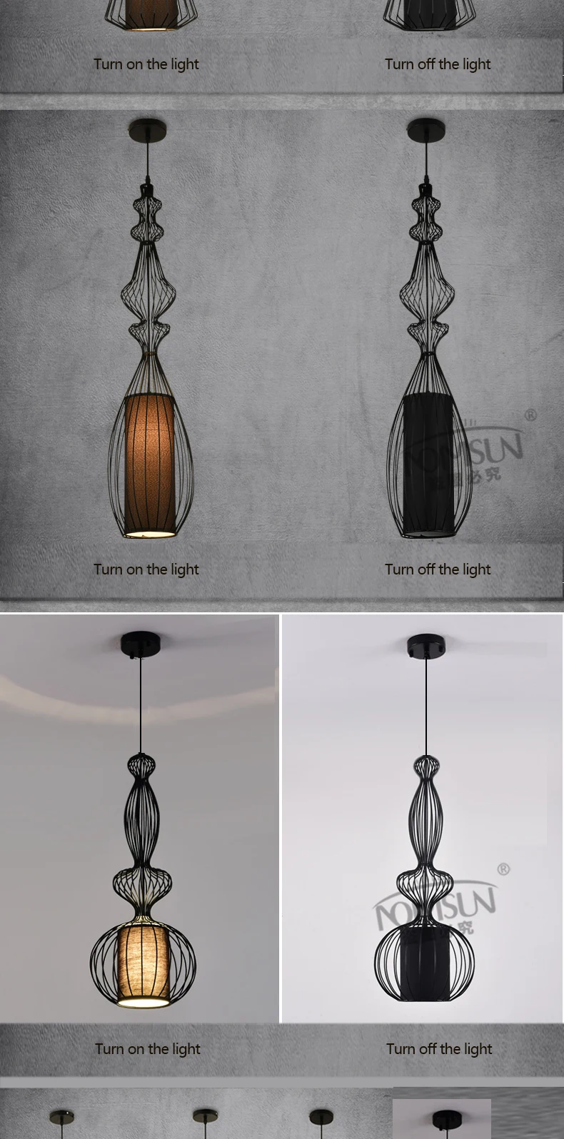 Vintage Industrial Lighting Pendant Lights suspension luminaire American Aisle Lamp dining room kitchen pendant light