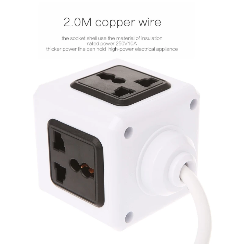 Умный дом Cube EU/US/UK Plug 4 Внешний адаптер-удлинитель универсальная розетка