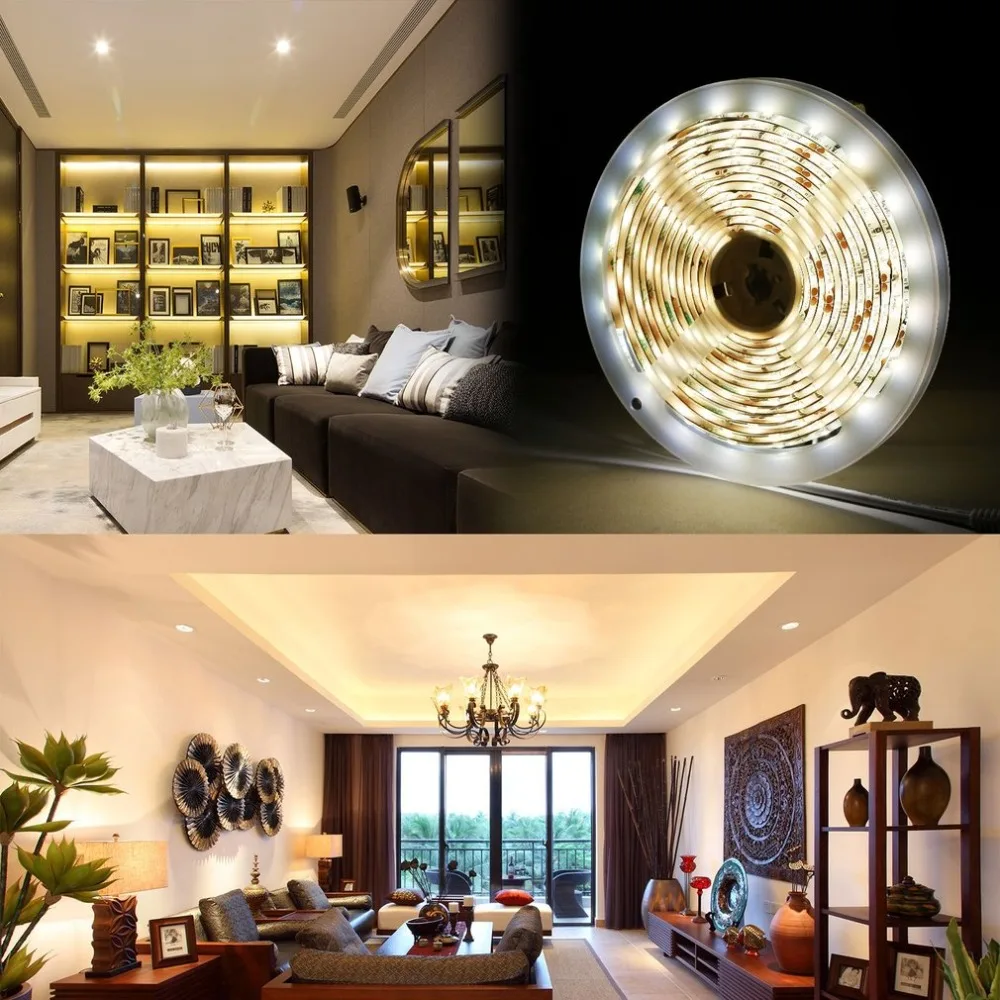 

3M 12V 4.8W/M Linear Brightness Dimmable Smart Hand Wave Sensor Strip LED Dimmable Cabinet Lighting Kit With Hand Wave Switch