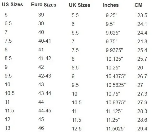 shoe size