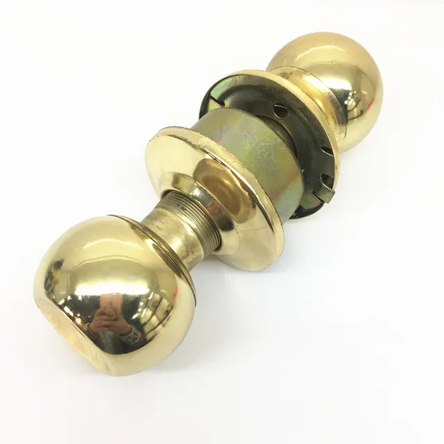 Or En Acier Inoxydable Brossé Ronde Boule Vie Privée Porte Bouton ... Or En Acier Inoxydable Brossé Ronde Boule Vie Privée Porte Bouton ...