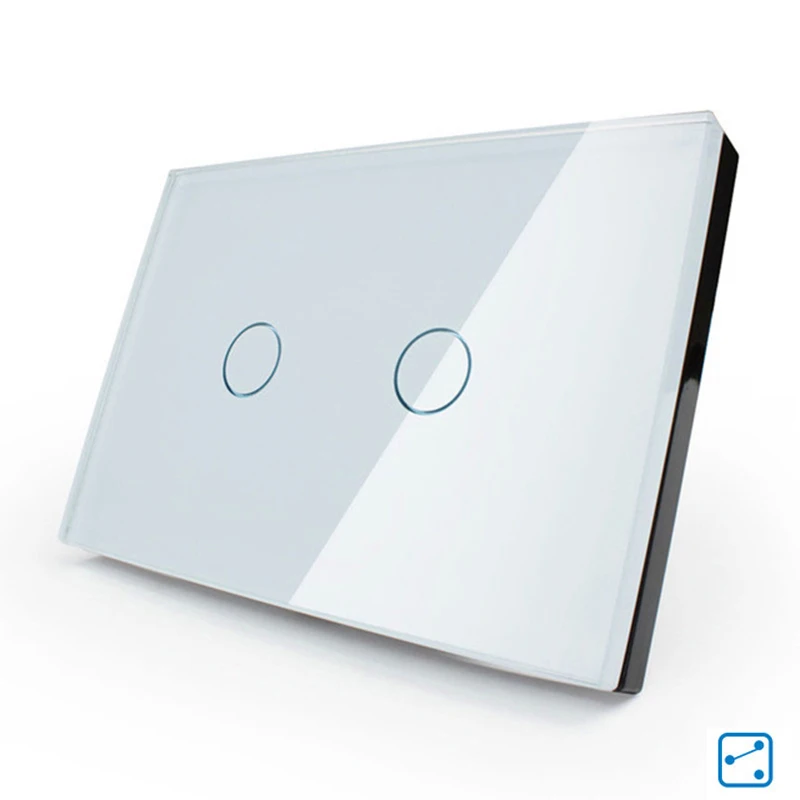 Touch Switch White Crystal Glass Panel US/AU Standard 110 250V Smart