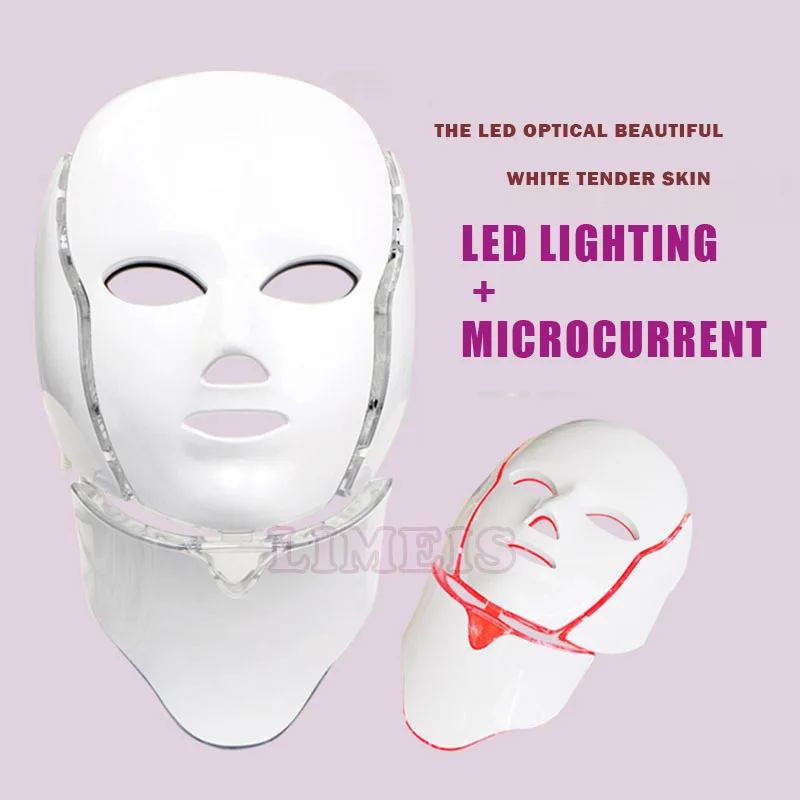 Маска для лица и шеи светодиодная 7 цветов|mask mask|mask ledmask color |