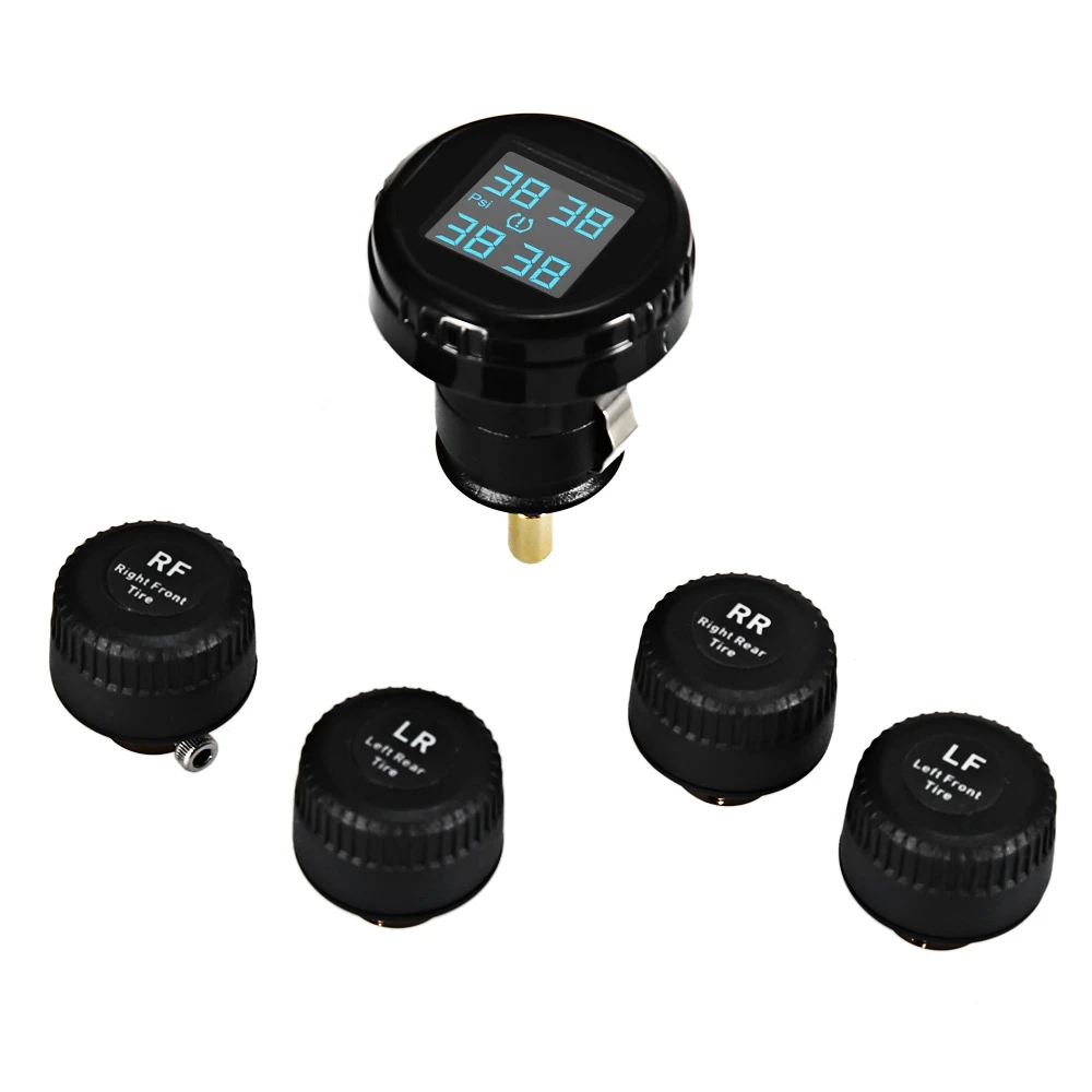 Free Shipping CL201 Universal font b TPMS b font External Sensor LCD Digital Tire Pressure Monitoring