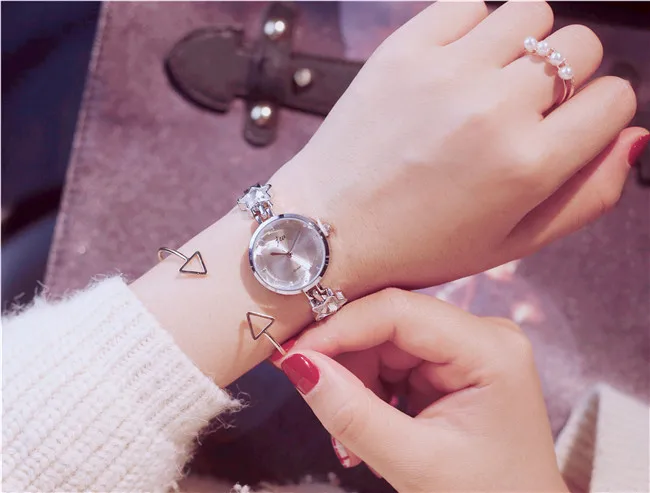 Lucky Star часы с кристаллами женские часы Montre Femme браслет металлический роскошный бренд наручные часы для женщин платье
