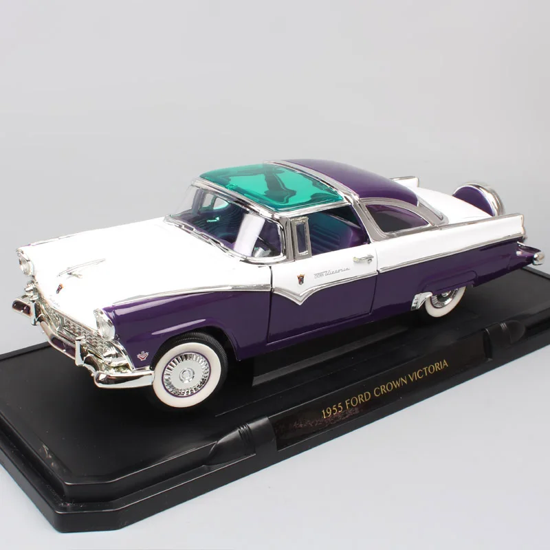 Детский 1:18, большой автомобиль, 1955, Форд Фэрлейн, корона, Вик, Виктория, седан, литые модели автомобилей, транспортные средства, игрушки, автомобильный Миниатюрный