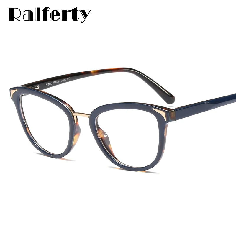 

Ralferty 2019 Cat Eye Glasses Frame Women Clear Transparent Glasses Optic Myopia Degree Frame Zero Points Eyeglass Female F95150