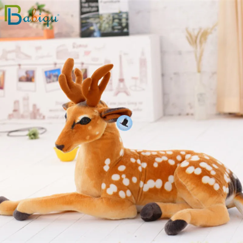 Babiqu 1 шт. 30 60 см имитация животного плюшевые игрушки Сика олень кукла
