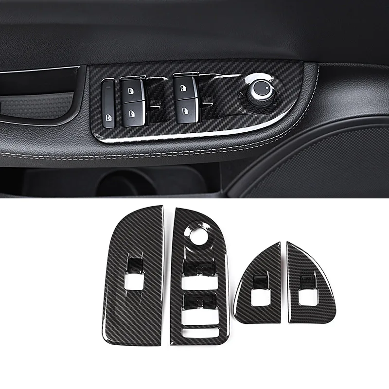Carbon fiber ABS Switch Panel Cover Trim for Alfa Romeo Giulia Stelvio 2017 US