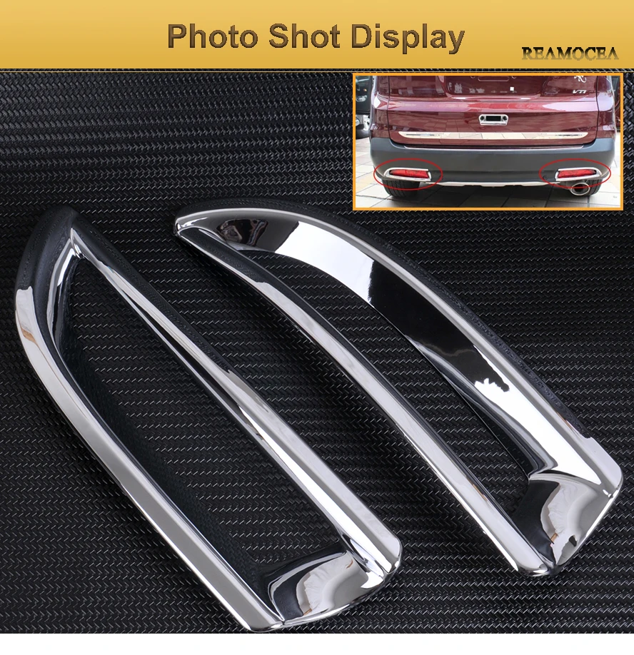 Reamocea 2Pcs Car ABS Chrome Rear Left Right Fog Light Cover Trim For Honda CRV CR-V 2012 2013 2014 Accessories (12)