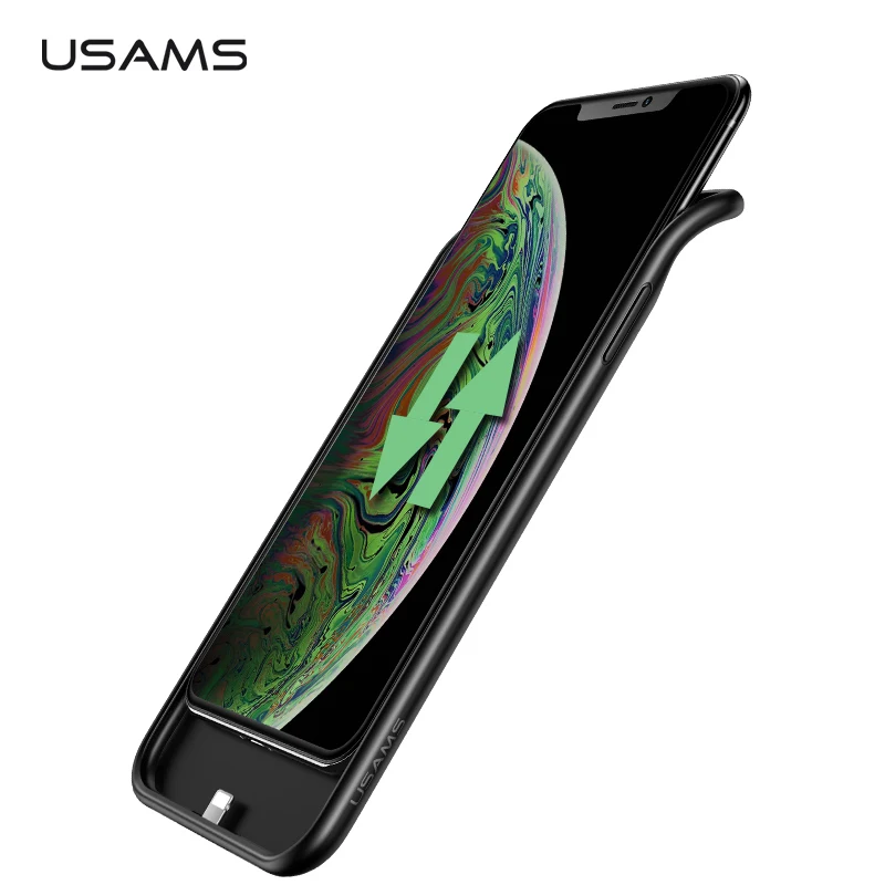 

Battery Case For iPhone XS max,USAMS 4000mAh External Battery Charger Case Backup Power Bank Portable Power Charging Case
