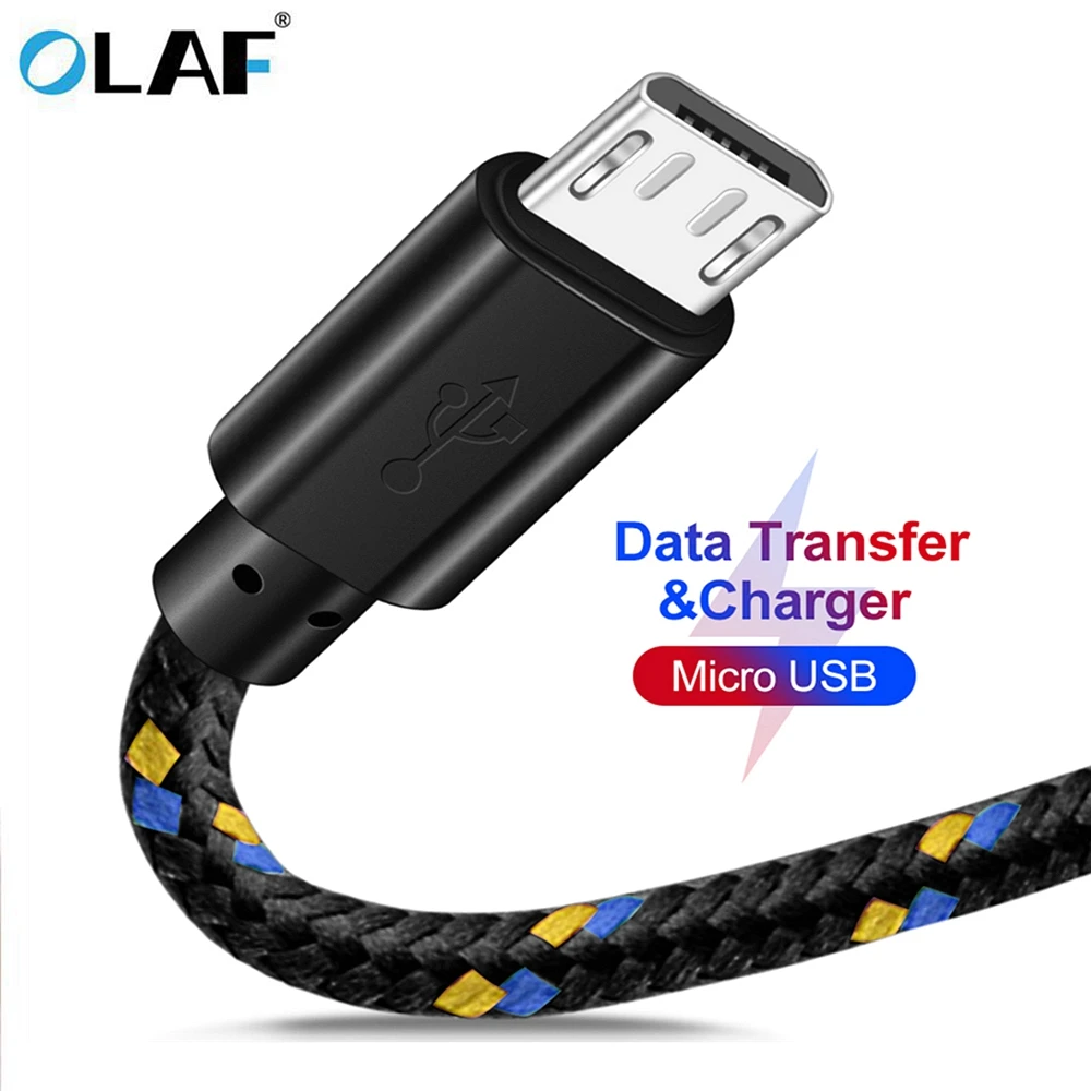 Кабель Micro USB OLAF 2 А быстрая зарядка зарядное устройство кабель 1 м/2 м/3 м для