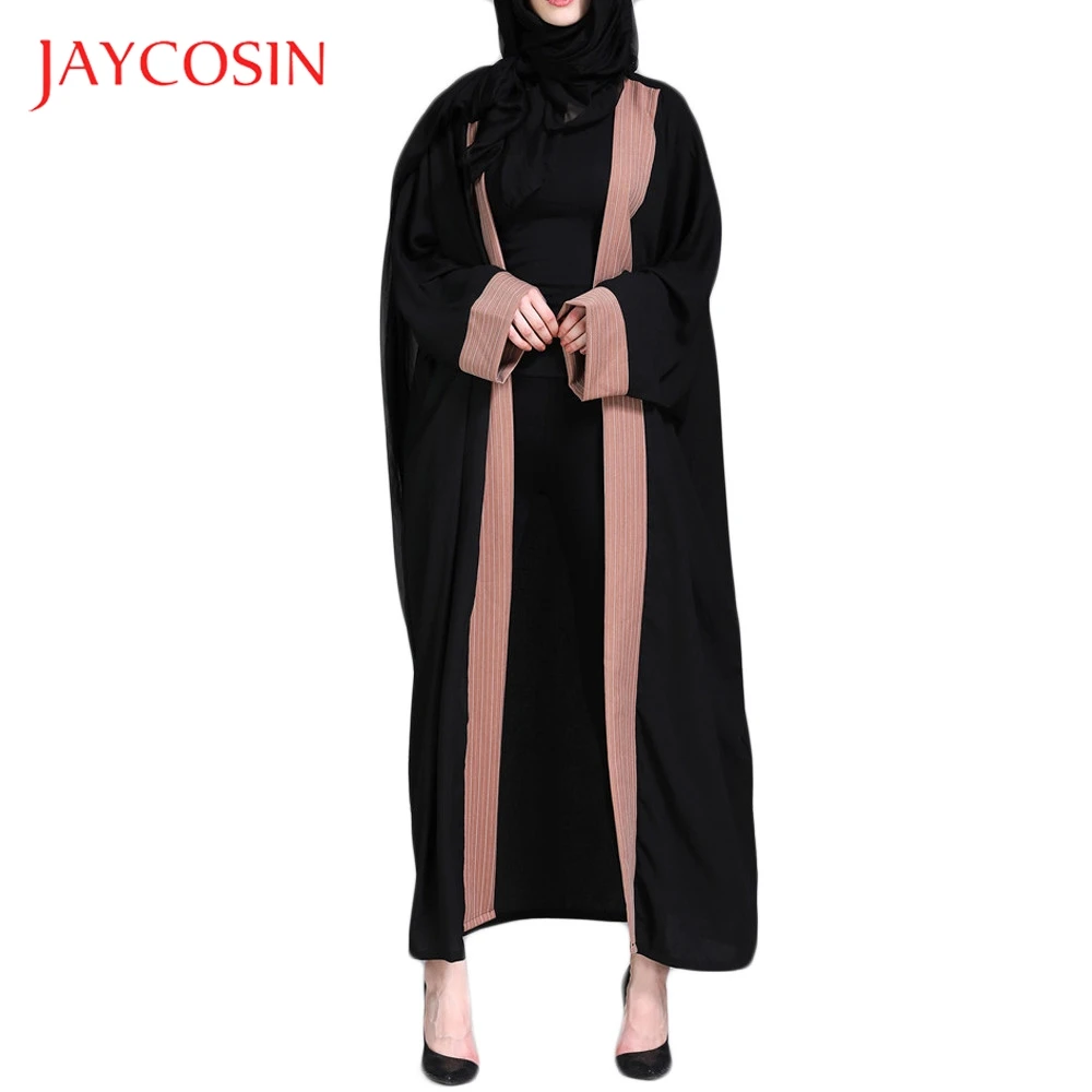 JAYCOSIN женское исламское длинное пальто с вышивкой, мусульманское длинное пальто на Ближнем Востоке, лоскутный узор, сезон весна-лето