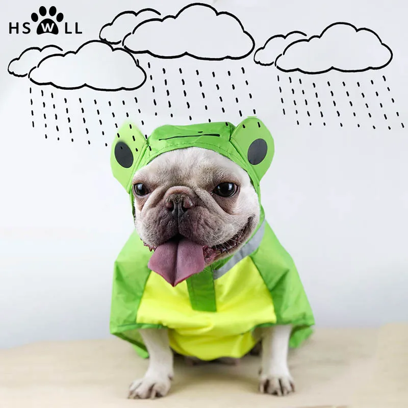 HSWLL Pet лягушка дождевик для животных милая модная Маленькая Собака Французский бульдог