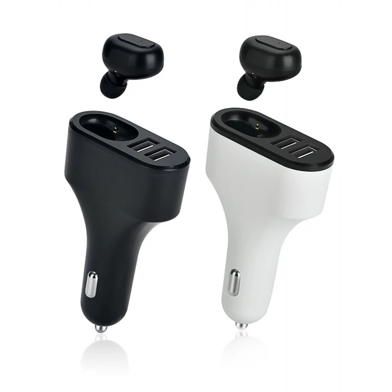 MI06 Mini Wireless Bluetooth Earphone Headphone Car Charger 2 in 1