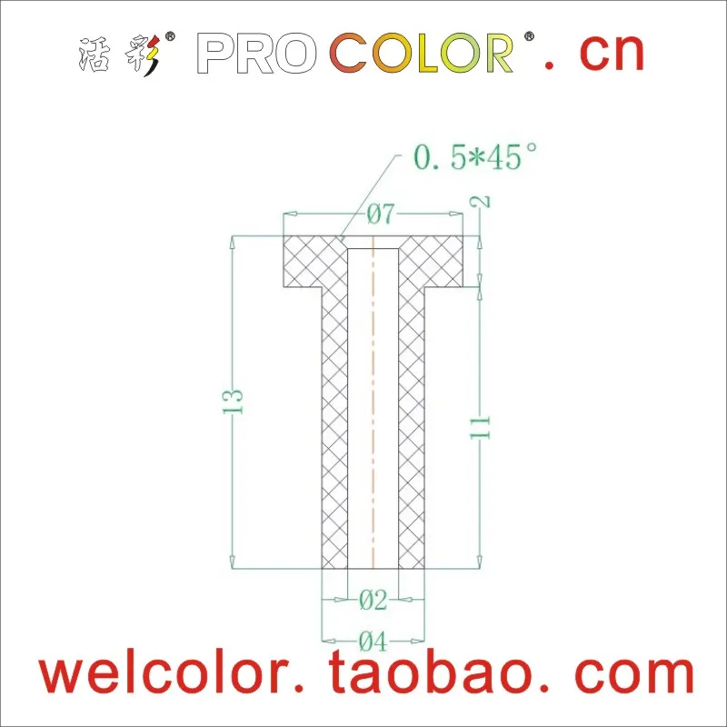 

Customized Quality Transparent 13mm Long T shape hollow silicone rubber Connector Parts OD 4mm 5/32" 4 4.0 MM ID 2mm 5/64" 2 MM