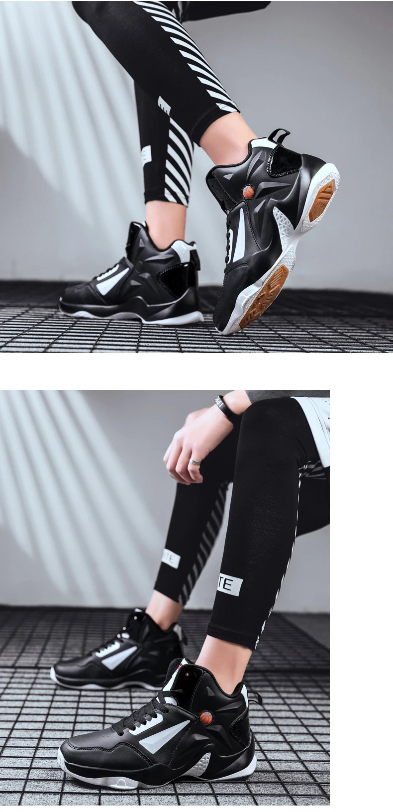 Moipheng NEW Women Sneakers Fashion Basket Shoes Black Graffiti Unisex High Top Lover Shoes Plus Size 11 Chunky Famale Men Shoes