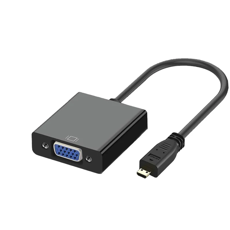

GuSou Micro HDMI Mini HDMI to VGA Female Adapter Converter Cable with Power & Audio Connector M/F 20cm