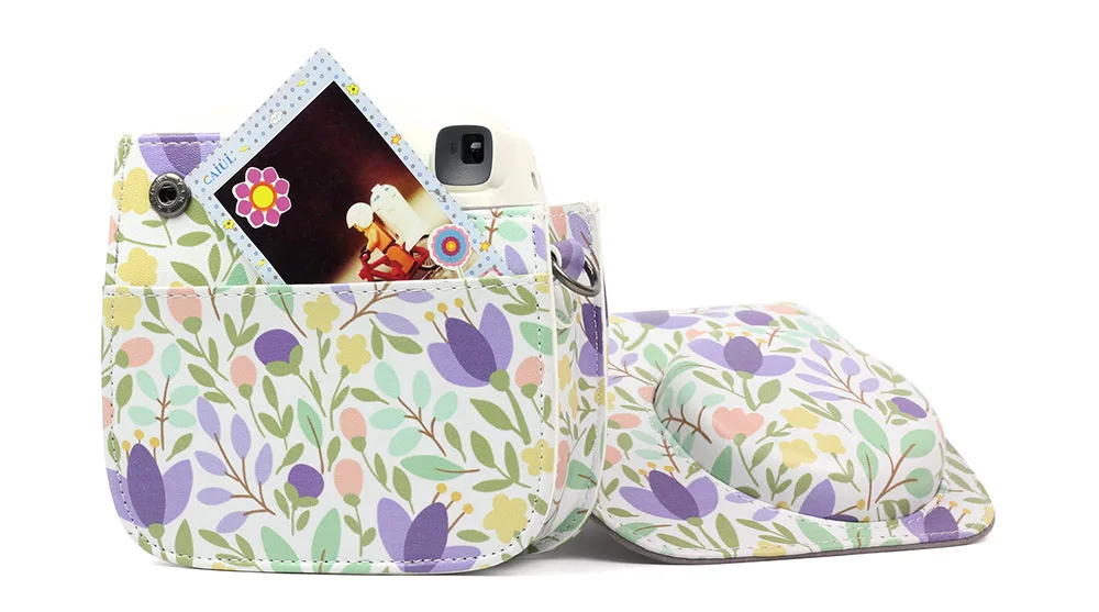 Для Fujifilm Instax Mini 8 8+ 9 Аксессуары для камеры цветы из искусственной кожи Защитная сумка на плечо Чехол