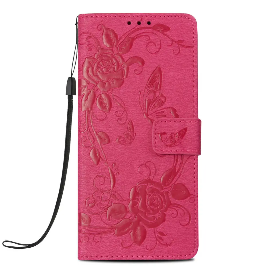 3D чехлы с цветами и бабочками для samsung Galaxy Note 9 8 j3 j7 j2 Prime G532F Модный Ретро кошелек с отделением для карт DP03F - Цвет: Rose