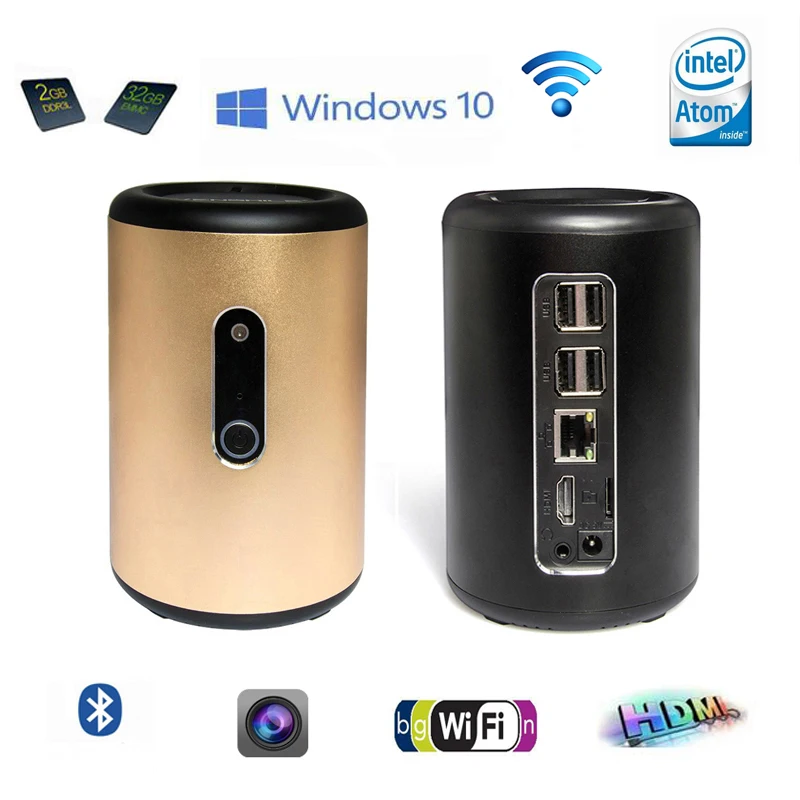 Windows 10 Mini PC with 2.0M Camera Portable Pocket PC Intel Atom
