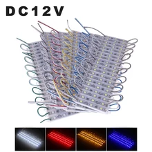 20 шт./партия светодиодный модуль SMD 5050 DC12V 3 светодиодный s Водонепроницаемый IP65 Рекламный дизайн белый RGB сверхъяркое освещение для вывесок