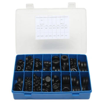 

250PCS Rubber Grommet Firewall Hole Plug Electrical Wiring Gasket Assorted Kit