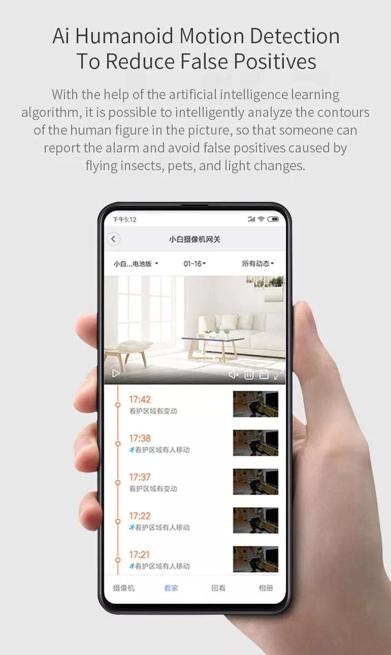 Новая Xiaomi xiaobay умная беспроводная камера 1080P 120 ° AI датчик обнаружения PIR с батареей IP65 Водонепроницаемый работает с приложением Mijia