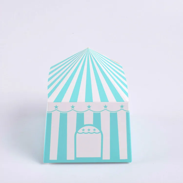 

100 Pcs Paper gift box for wedding Party kid Birthday Creativity Yurt shape chocolate candy Box Gift Paper Packaging Cardboard