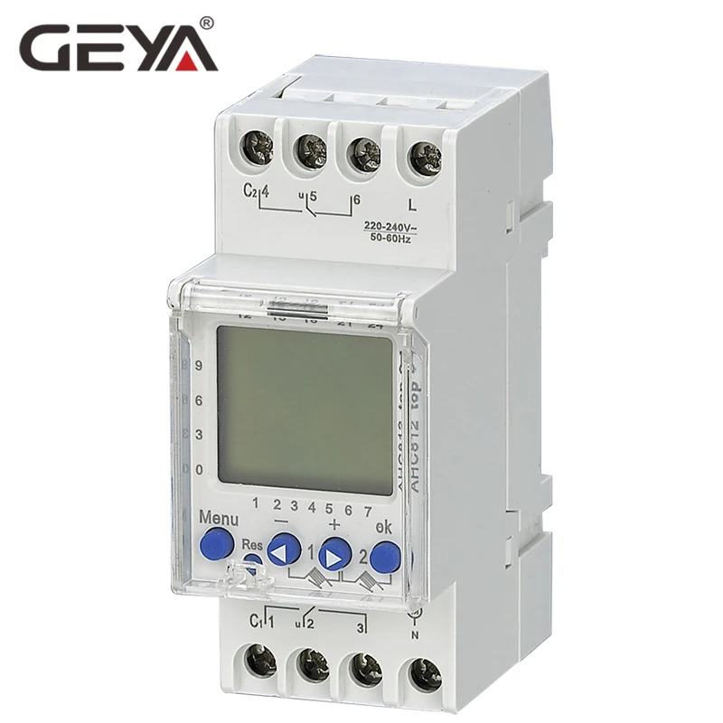 

GEYA THC-812 AHC822 220V-240V 16A Digital Timer Analog Switch Time Switch Digital 1 Channel or 2 Channel