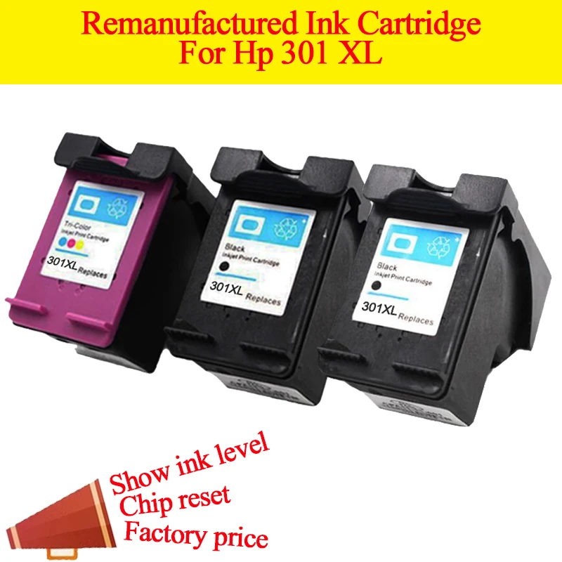 GN 2BK+1C Compatible for HP301 301 XL ink cartridge for HP Deskjet 1050 2050 2050s 3050 Envy