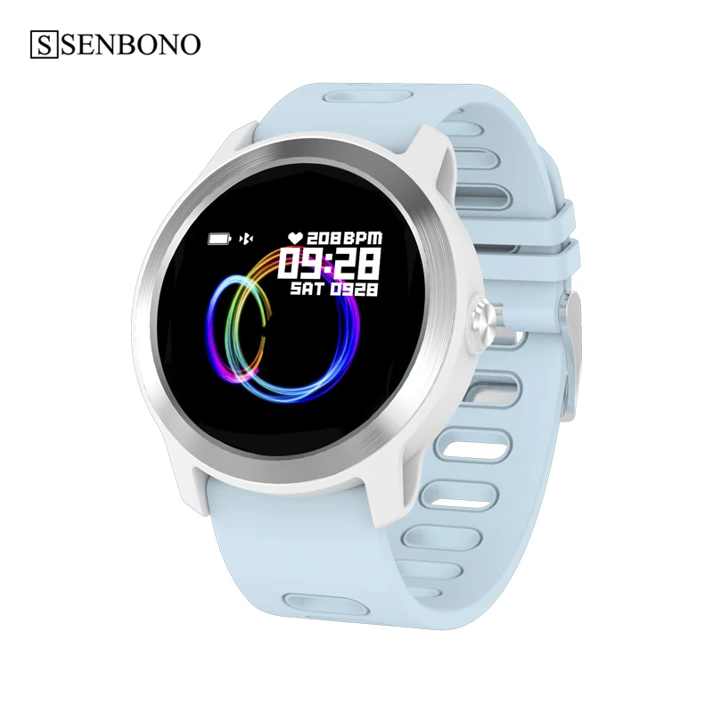 SENBONO S08 Plus IP68 Водонепроницаемые мужские и женские Смарт часы монитор сердечного