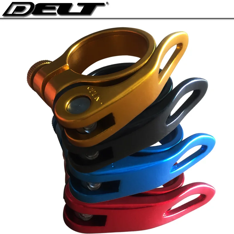 

4 colors MTB Mountain Road Bicycle Bike Seatpost seat clamp Quick Release QR 34.9mm alloy balck red blue gold 38g