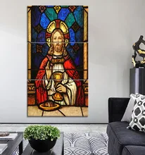 3 peça modular combinação arte pintura em tela hd impressão cristo sumo e eterno sacerdote poster moderno casa decorativo parede