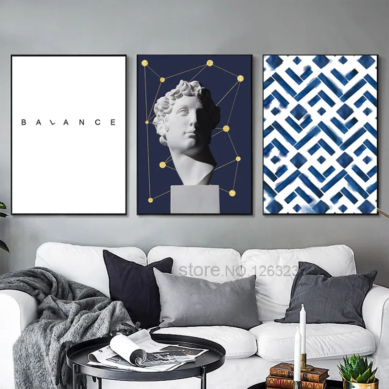 

Abstract Geometry Nordic Poster Canvas Painting Quadro Sculpture Pictures Cuadros Decoracion Home Decor Gift Picture Unframed