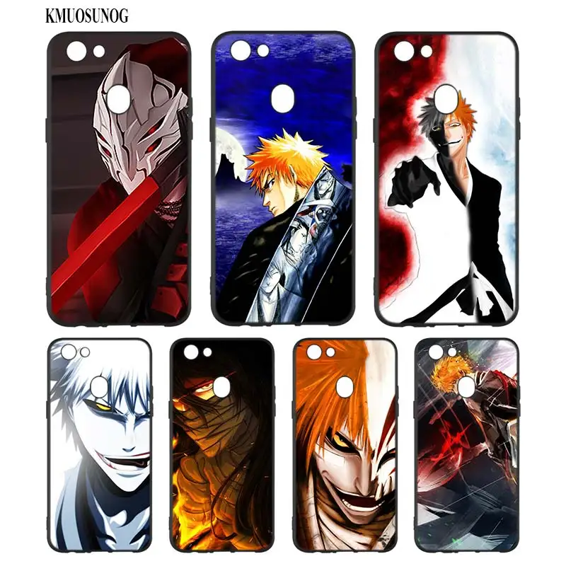 

Black Silicon Soft Phone Case Bleach Anime Kurosaki Ichigo For OPPO F5 F7 F9 A5 A7 R9S R15 R17 Phone Bag
