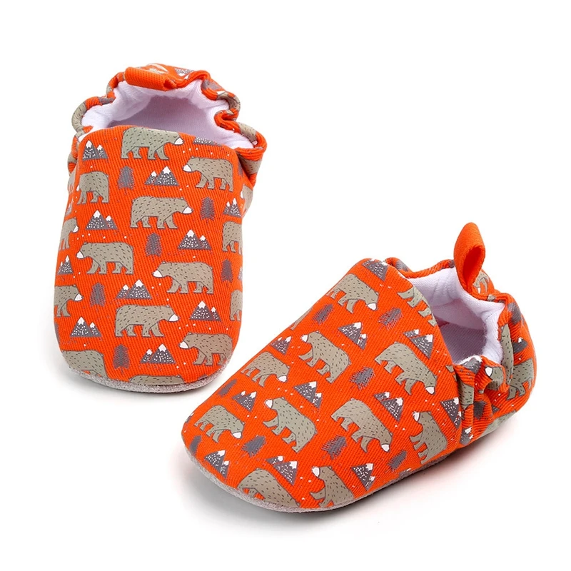 2018 New born Baby Shoes Infant First Walkers Cartoon Loafers Soft Moccasins Slip on Crib Shoes Toddler Slippers 0-18M Boy Girls