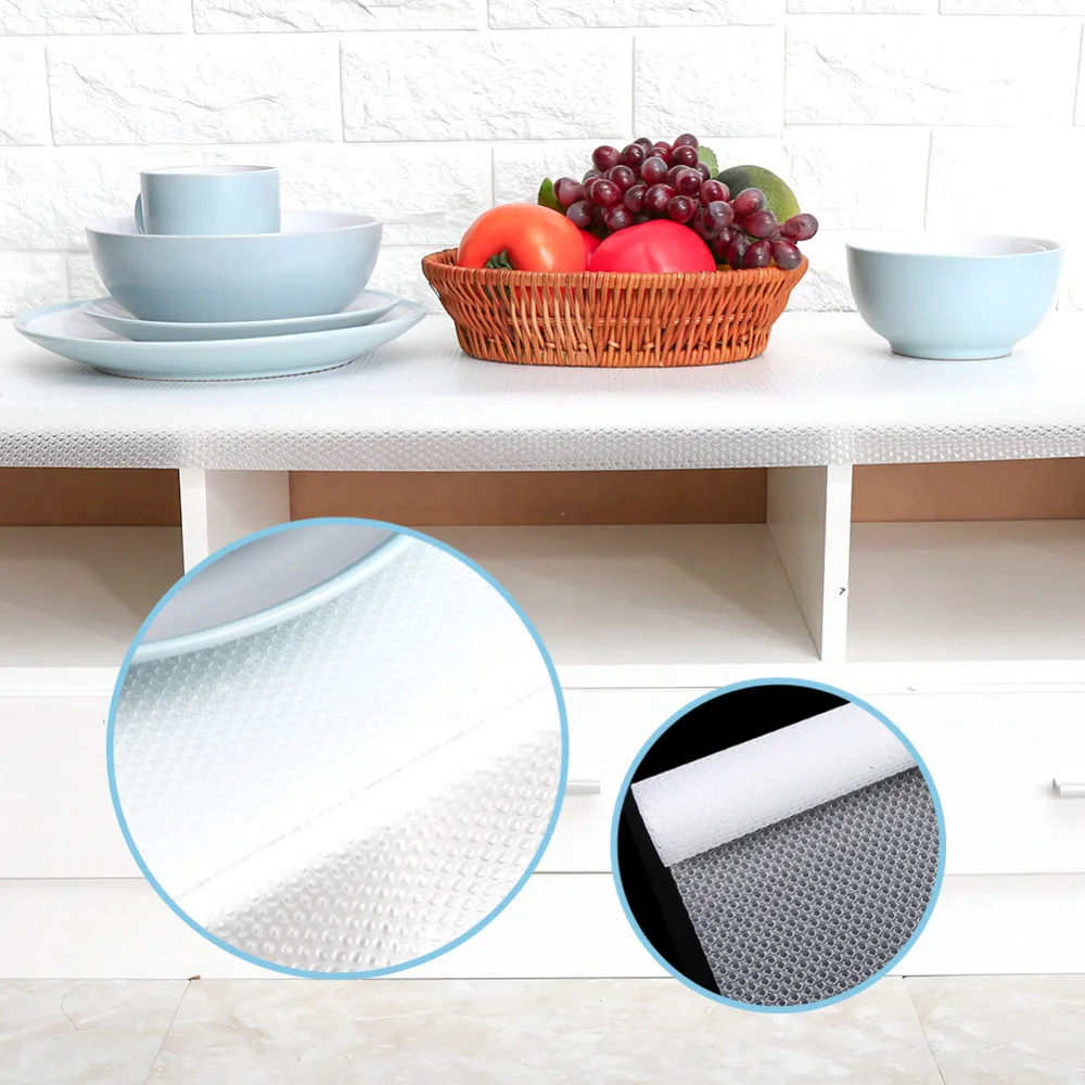 

Multi-function EVA Non-adhesive Transparent Cupboard Cabinet Shelf Drawer Liner Non-slip Table Cover Moistureproof Mat