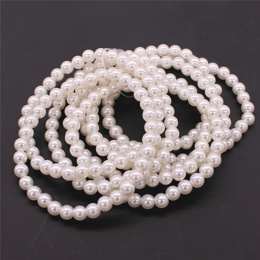 Женский эластичный браслет диаметр 6 мм имитация жемчуга|pearl jewelry bracelet|bracelet