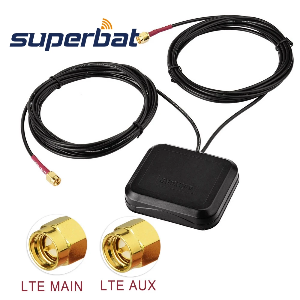 Superbat 4G LTE MIMO антенна магнитное крепление всенаправленный двойной SMA Мужской низкопрофильный для Huawei Sierra Netgear ZTE Novatel D L|Антенны для связи| | АлиЭкспресс